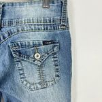 Vtg Y2K Angels Jeans 3 Blue Capri Cropped Cuffed Triple Button Retro Streetwear Size undefined Photo 4