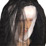 Black mourning veil. Perfect for Halloween Photo 3