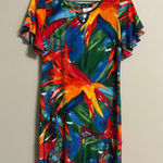 Bali  Hawaiian Tropical Floral Dress Size 6 Resort Wear Maximalist Bold New Photo 0