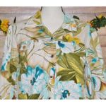 Sunset Cove Ladies L Lightweight Button Front Jacket Tropical Floral Vacation Green Size L Photo 1