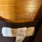 Qinsen Brown adjustable spaghetti strap￼jump suit W/Flare legs size Lg Photo 5