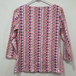 J. McLaughlin ‎ Womens Wavesong Top Small Pink Geo Catalina 3/4 Sleeve Spandex New Photo 5