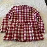 Pomander Place Tuckernuck Red White Gingham Peplum Button Blouse Size S Photo 7