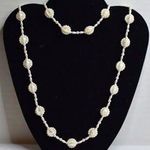 Source Unknown Y2K Wedding Bridal Cluster Faux Pearl Single Strand Unique Statement Necklace Photo 0