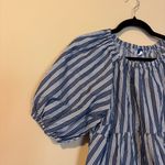 Old Navy  Blue and White Striped Blouse Photo 1