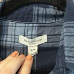 Beach Lunch Lounge raw hem plaid flannel button up shirt Photo 2