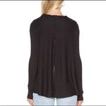 We The Free Free People  Black Ribbed Open‎ Back Ribbed Top- Size Medium Photo 1