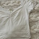 Brandy Melville Brandy White Ripped crop Top  Photo 2