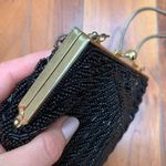 Vintage Beaded Black Clam Shell Purse Photo 3