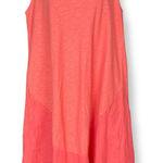 Cut Loose Sleeveless Dress Coral Linen Cotton Lightweight Summer‎ Spring Small Orange Photo 0