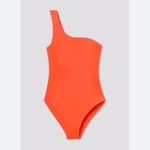 Girlfriend Collective (NWT) Oasis One Shoulder One Piece, Koi (Orange), Size XS Photo 0