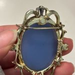 Vintage Charm Gerry’s blue and white vintage cameo Brooch Pins Photo 2