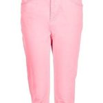 Topshop New Raw Hem Straight Leg Jeans PINK Womens Size 26 Photo 0