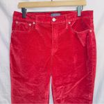 J.Crew Red Corduroy 9’’ High Rise Toothpick Skinny Jean Pants size 31 Photo 2