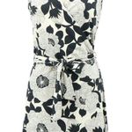 Flora Bea Rica Ivory Black Floral Wrap Sleeveless Dress XS Photo 0