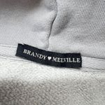 Brandy Melville  Christy Oversized Zip-Up Hoodie Sun Washed Gray One Size Photo 7