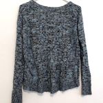 American Eagle  Fireside Marled Sweater Blue Navy Blue Gold Metallic Cotton Small Photo 12