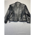 Women's Mega Force Leather Jacket Black Size 14 Photo 7