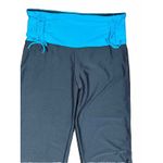 Marika Wide Leg Pants Women's Size Medium Back‎ And Blue Yoga Workout Athletic Black Photo 3