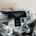 Talbots  Petites Floral Dress Sweetheart Neckline Retro Pinup Girl Black White 6P Photo 2