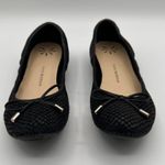 Isaac Mizrahi Black Textured Ballet Flats With Bow Accent Size 7.5 Photo 4