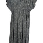 World Market Jumpsuit Womens S/M Green Floral Print Viscose Pockets Comfy Size M Photo 0