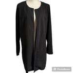 Zenobia  Black Lace Up Back Open Front Blazer Jacket Women's Plus Size 3XL Photo 0