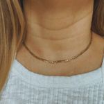 Gold 3mm Figaro Chain Link Necklace Photo 3