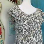 Anthropologie  Dolan Savannah Black & White Print Ruffle Top Photo 6