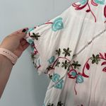 Liv Los Angeles Lightweight Crewneck Top w/ Embroidered Floral Vine Plus Size 2X Photo 1