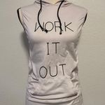 Solo Sport Cream Work It Out Sleeveless Hoodie Tank Top Size S Photo 0