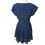 Showpo Mini Dress Navy Blue White Polka Dot‎ Button Front Fall Flirty Party Cute Size 4 Photo 3