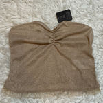 Urban Renewal NWT Gold Metallic Ruched Tube Top XS Photo 0