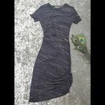 Athleta  Downtown Gray Ruched Midi Dress Photo 1