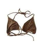 J.Crew  Perfect String Bikini Top In Leopard Print Triangle Brown M Photo 2