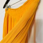 Forever 21 Mustard Yellow Flowy High Waisted Linen Pants (Swim Coverup Bottoms) Photo 1