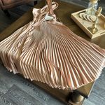 ALC Frank A.L.C. Athena II Halter Satin Pleated Dress, Size 2, BRAND NEW, $695 Photo 9