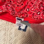 Old Navy  NWT red white black bandanna print ruched booty bikini bottoms. Sz XL. Photo 4