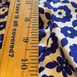 Boden Womens Richmond Pants US 6 LONG Greek Blue White Geo Floral Photo 3