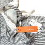 Matching Pajamas Set Colsie Lace Trim Bow ties Striped Black White Sz XL NWT Photo 4