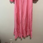 Loeffler Randall  NWT Linen Carmina Curve Seam‎ Long Sleeve Dress Bubblegum Pink Photo 5