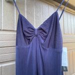 19 Cooper Midi Lined Dress Adjustable Straps NWT Navy Medium Photo 3