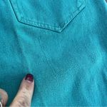 Vintage 90s Gitano Teal Ankle Zipper High Rise Jeans Blue Size 26 Photo 7
