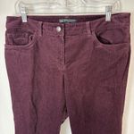 Brooks Brothers Women’s 10 Straight Leg Pants Burgundy Red Corduroy Natalie Fit Photo 1