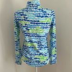 Icikuls Blue/Whit/Green Print Golf/Tennis Long Sleeved Polo sz XS Blue Photo 3