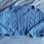 Cropped Blue Sweater Size M Photo 0
