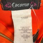 Cocomo orange floral cutout midi dress size large NWT Photo 4