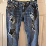Miss Me Jeans Women Size 27x33 Low Rise Flare Y2K Distressed Ripped Denim Vintag Photo 1