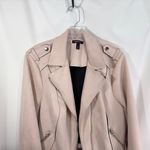 Torrid Plus Size 2X Suede Moto Jacket Light Pink Full Zip Long Sleeve 1642 Photo 10