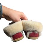 L.L.Bean  Wicked Good Red Plaid Sheepskin Shearling Lined Moccasin Slippers Sz 8 Photo 2